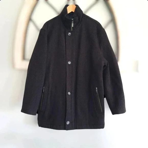 Jos. A. Bank Wool Blend Brown Tweed Winter Executive coat Size M - Picture 1 of 14